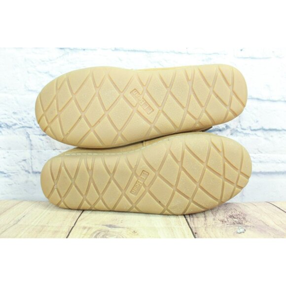 LL Bean Wicked Good Shearling Lined Brown Suede Moccasin Slippers Size 9 M - Picture 9 of 9